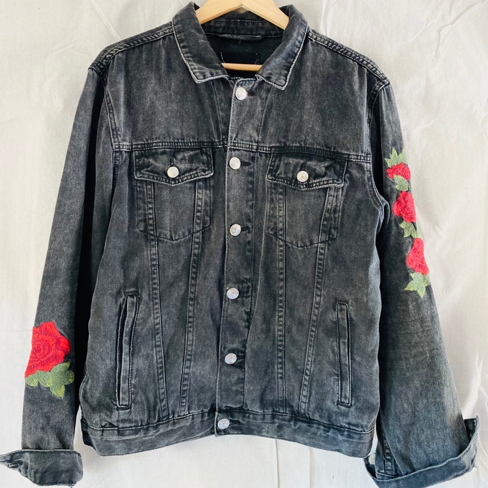 Embroidered denim jacket